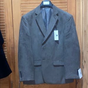 Brown suede mens blazer jacket